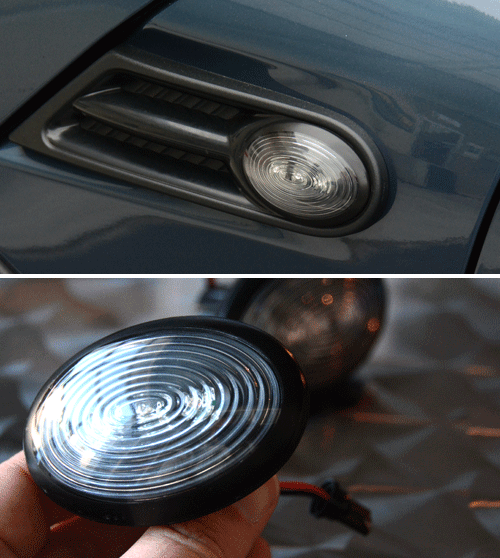 Black LED "ring style" Side Marker Lights for Gen 2 MINI Cooper