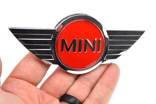 Mini Cooper Wings MINI Logo Badge Emblem: Chrome Wings + Black: 4.75 - MINI  Cooper Accessories + MINI Cooper Parts