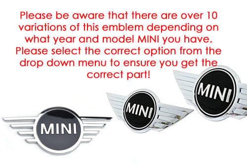 Mini Logo Car Badge Front Bonnet Sign Cast Iron Black Silver Mini Cooper 