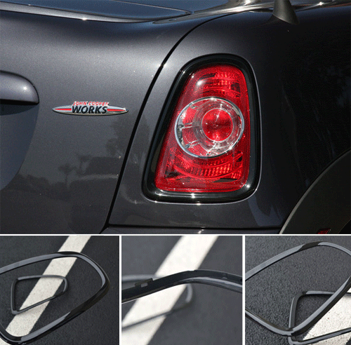 Cooper S JCW Details about   Mini R56 Rear Tail Light Covers Piano Black Gloss 2006-2013 