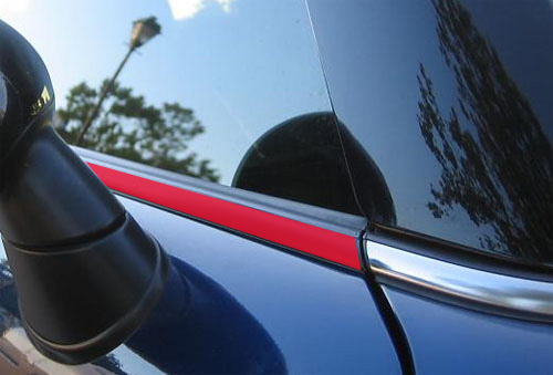 Mini Cooper S JCW Beltline Tape Gloss Red R50/53 De-chrome Gen 1 2001-2006 all 