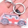 Clear Sideview Keychain: Union Jack