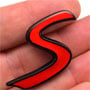 Red "S" Badge w/ Black Accent: Stick on Small