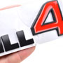 "All 4" Label Badge: Black w/ Red 4