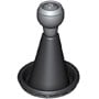 Shift Boot: Manual: Silver Base W/ Leather Knob: MINI Yours: Black/Gray
