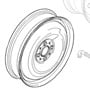 Micro Spare Wheel: 4 Lug 