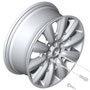 LA Wheel Pin Spoke 533: Light Alloy Rim: Brightsilver