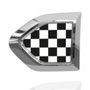Side Markers: F60: Checkered: Black/White