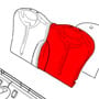 Backrest Cover: Cloth: Rear Left 