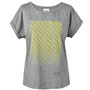 T-Shirt: Women's: Signet Print: Gray/Lemon