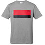 Mini Color Block Wordmark Men's T-Shirt Grey with Coral/Black Block