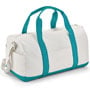 Duffle Bag: White/Aqua