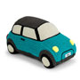 Knitted Car Toy: Aqua/Black