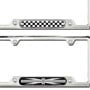 License Plate Frame: Brushed Stainless w/ Accent 