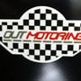 Out Motoring Sticker: Checkered Wings