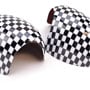 Side Mirror Covers: Gen1 Stick-on: Small Checkered Flag