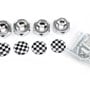 License Plate Hardware Accent Cover Set: Checkered