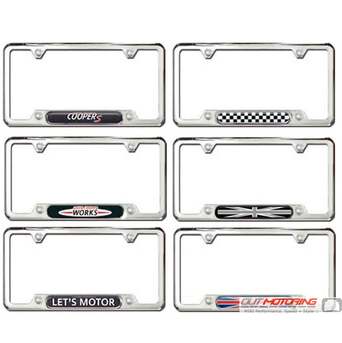 License Plate Frame: Chrome w/ Accent