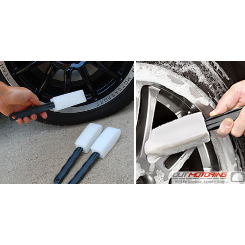 Set of 3 Wheel Cleaning Scrubber Brushes - MINI Cooper Accessories + MINI  Cooper Parts