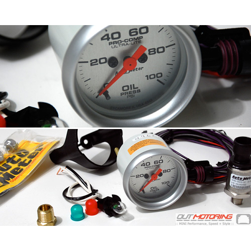Auto Meter 3522-M Sport-Comp Electric Metric Oil Pressure Gauge 
