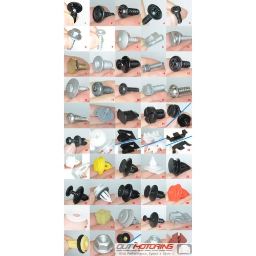 Replacement Snaps, Clips, Bolts, Screws, Rivets