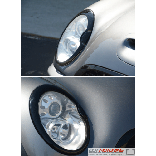 Headlight Trim Covers: Gloss Black: R50/2/3