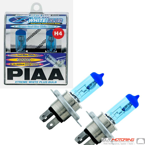 PIAA 15224 H4 MINI Cooper H4 replacement Headlight Bulb - MINI Cooper  Accessories + MINI Cooper Parts