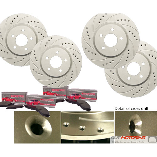 For 2002-2006 Mini Cooper Brake Pad and Rotor Kit Front Centric 22753RG 2005
