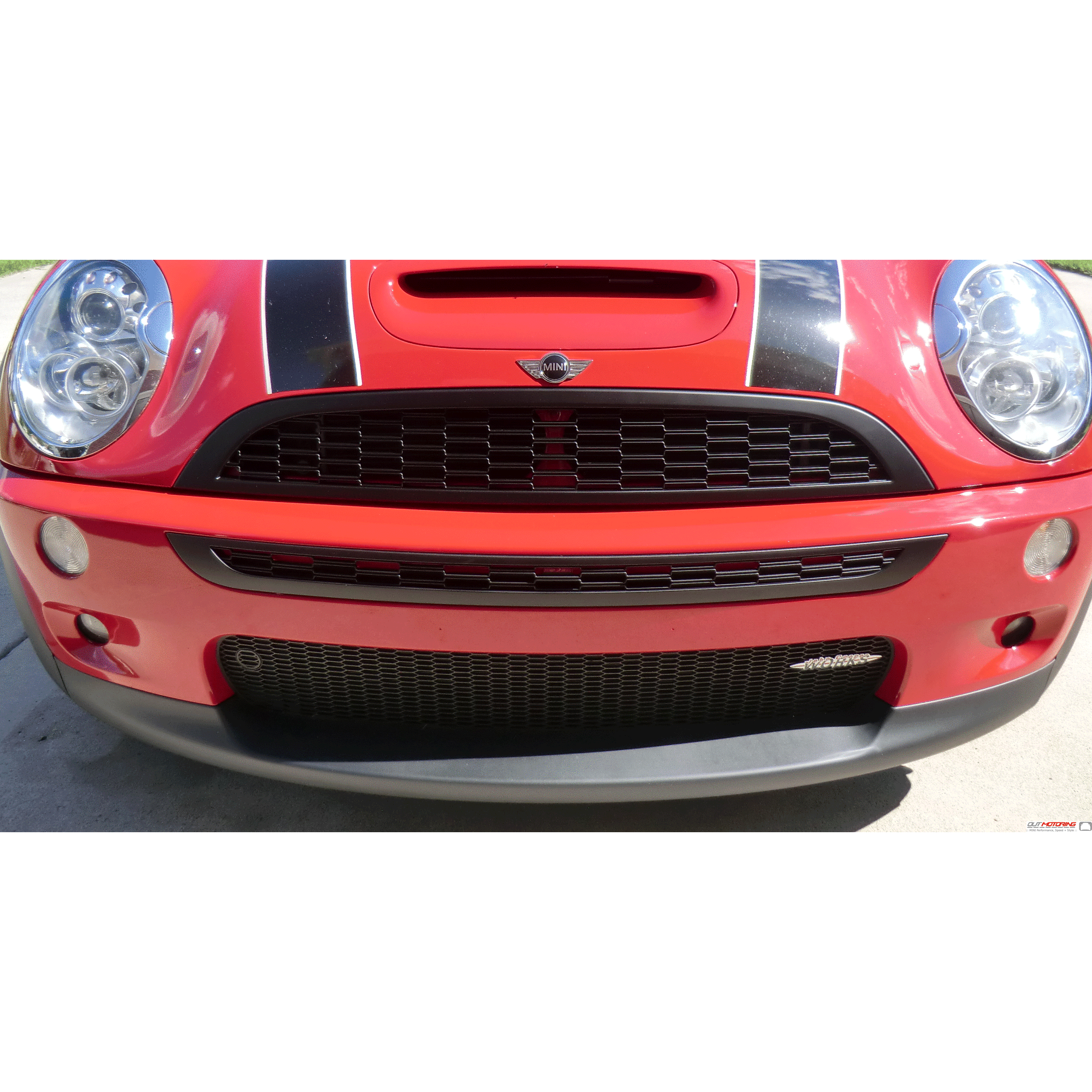Black Finish Zunsport Compatible With Mini Cooper R50 JCW & R53 JCW 2000 to 2006 Front Grille Set 