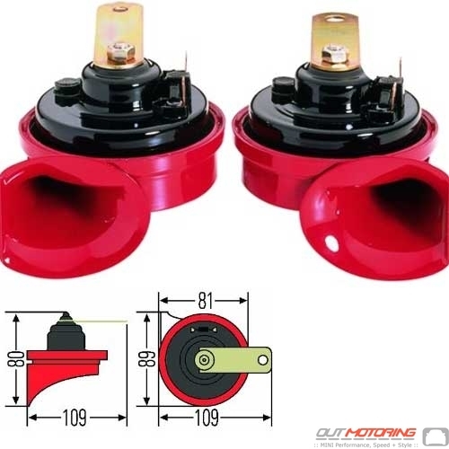 Hella Twin Puck Style Air Horn Kit