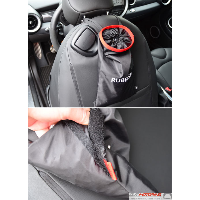 MINI Cooper Headrest Mount Hanging Rubbish Bag - MINI Cooper Accessories +  MINI Cooper Parts