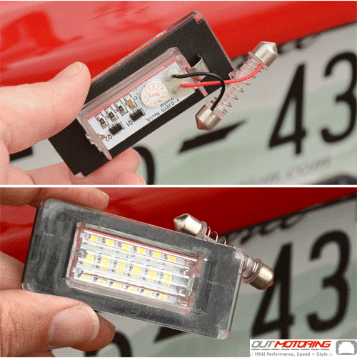 MINI Cooper LED License Plate Light: R55 R56 R57 R58 R59 - MINI Cooper  Accessories + MINI Cooper Parts