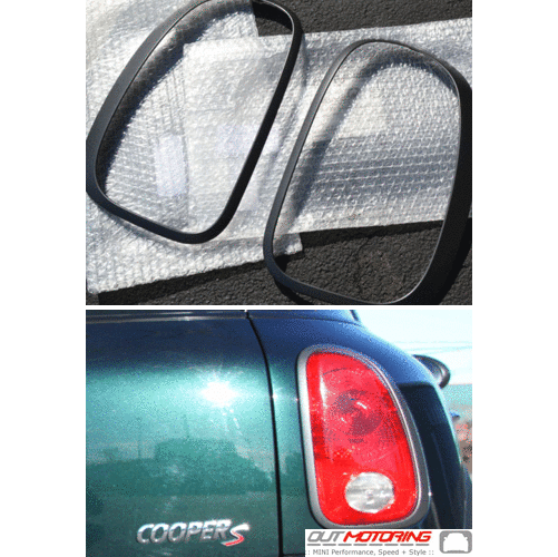 Taillight Trim Covers: Gloss Black : R60
