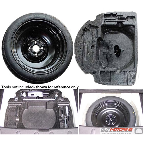 Micro Spare Tire + Wheel w/ Storage Kit: R55