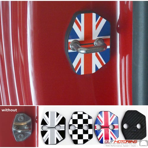 Aluminum Door Emblem~ Checker style Mini cooper S for R50 R52 R53 JCW 