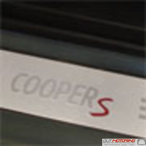"Cooper S" Door Sill: R55/6/7/8/9