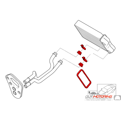 Heater Core Mounting Parts Set