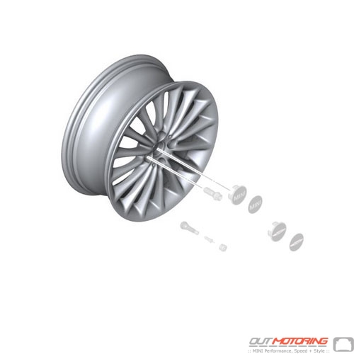 Multi-Spoke 108: Light Alloy Wheel: Silver