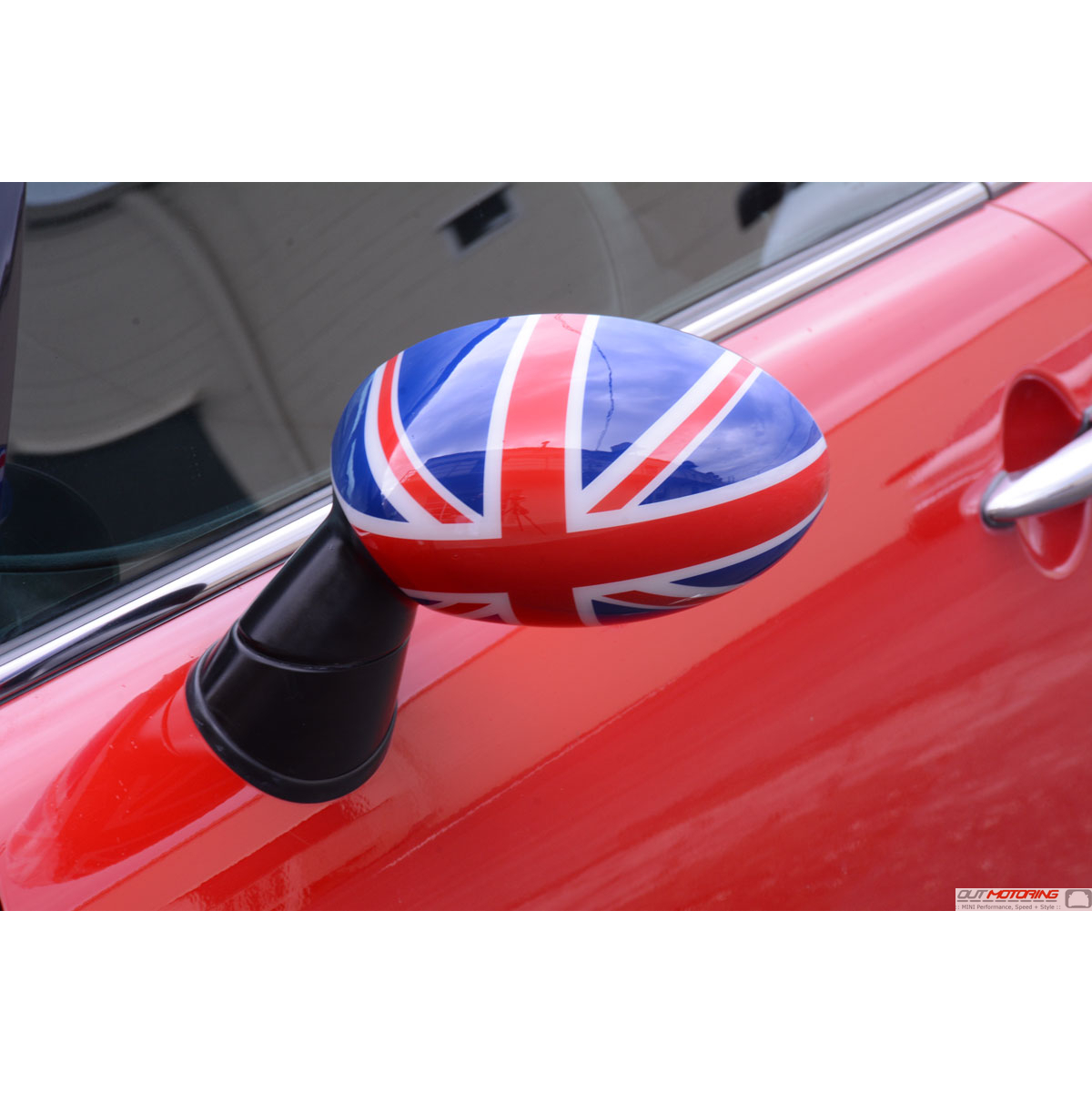 Red/Blue Union Jack UK Flag ABS Sticker Cover Trim Cap for Mini Cooper ONE S JCW F Series F54 Clubman 2016+ Side Wing Mirror Cap with Light Hole 