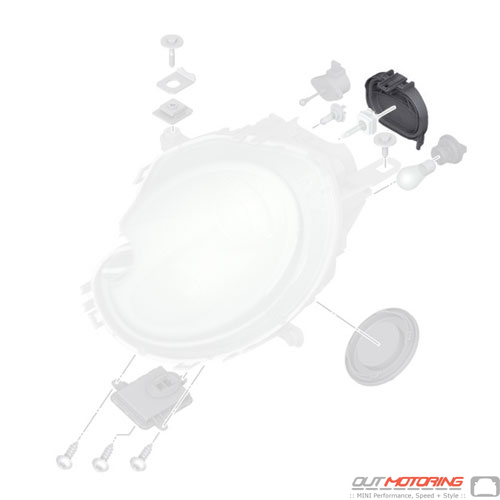 Genuine Used MINI Headlight High Beam Cover for R56 R55 R57 R58 R59 R60  6934753