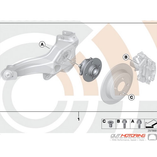 Wheel Bearing Repair Kit Rear: R50/2/3