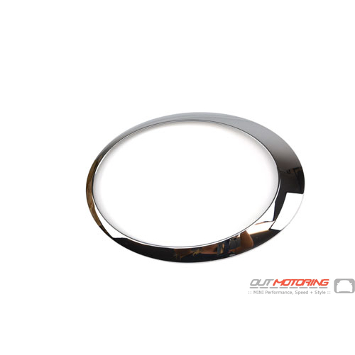 Headlight Trim Ring: Chrome: Right: Standard Headlight