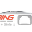Headlight Trim Ring: Chrome Left: Standard Headlight 
