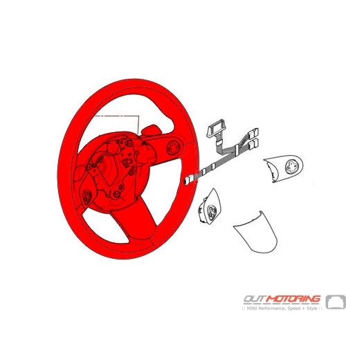 Steering Wheel: Sports: Multi-Function: Leather/Wood