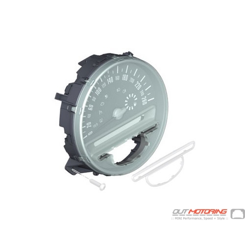 Speedometer: Instrument Panel: MPH: Silver