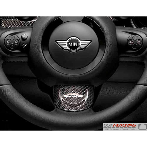 Carbon Fiber Steering Wheel Button Cover for Mini Cooper
