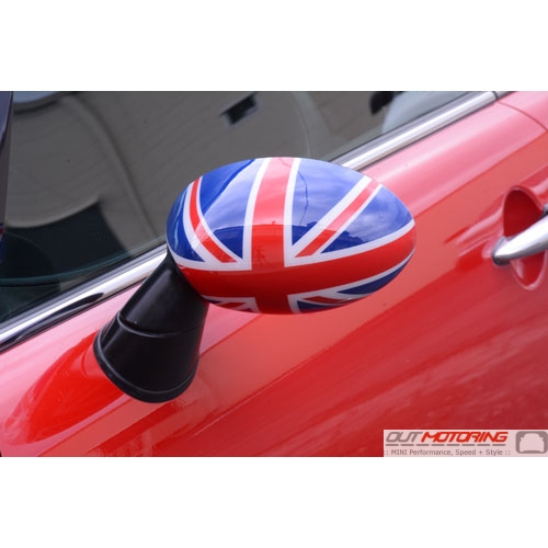 BLACK UNION JACK MIRROR CAP COVER for 1st Gen MINI Cooper/S/ONE LHD for USA 