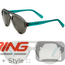 Sunglasses: Aviator: Gray/Aqua