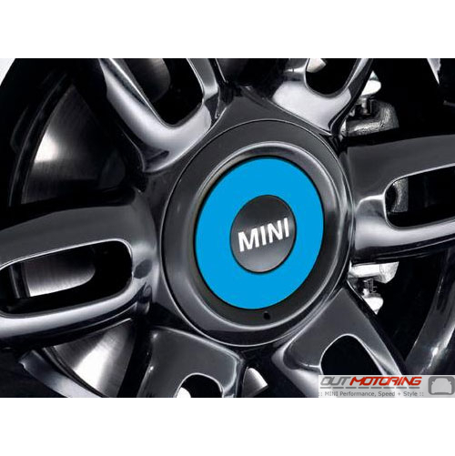 2014-2023 BMW Bmw Oem Center Wheel Cap With Blue Ring 36-13-6-852-052