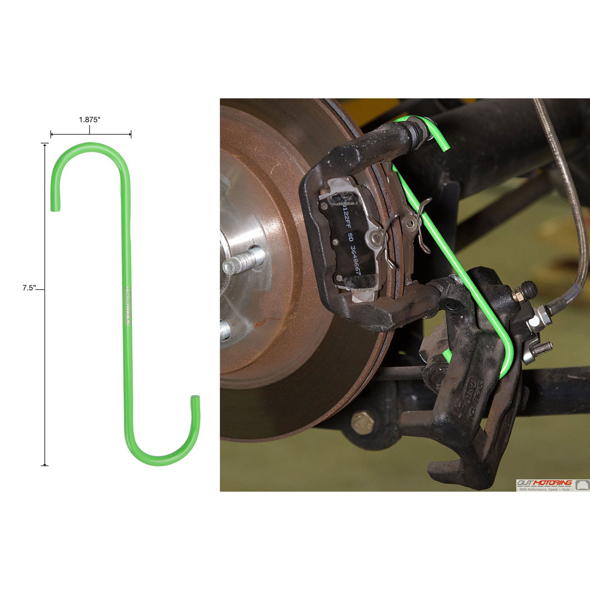 ZhenT 3Pcs Luminous Yellow Brake Caliper Hanger Hook-Excellent and Essential Tool for Caliper Work 